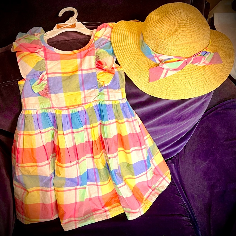 New Adorable Sun Dress for Girl 3 to 4 years old, with Sunhat, Tommy Bahama - Picture 2 of 11